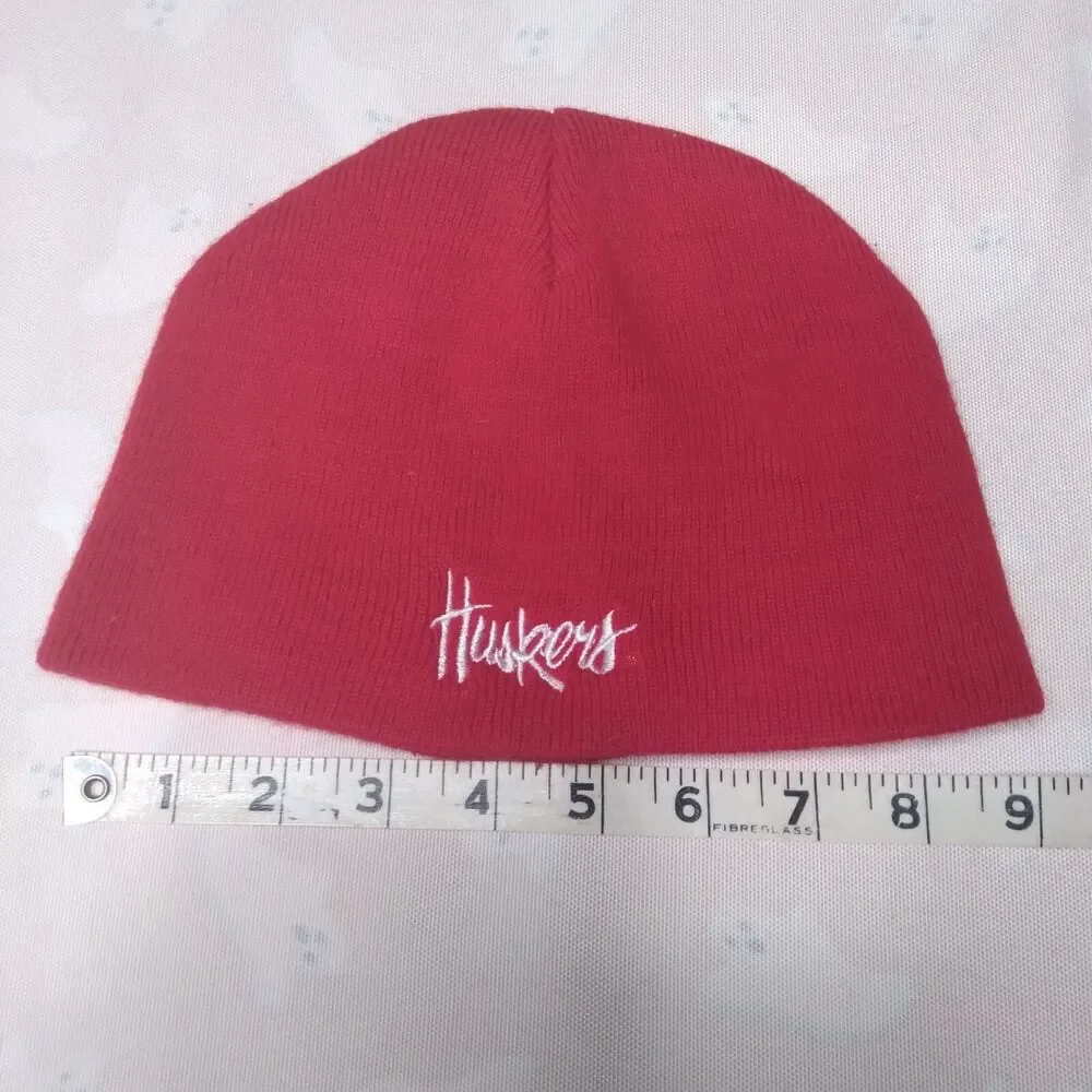 Nebraska Huskers Knit Hat Child Size Stocking Cap Red Beanie Winter N Collegiate